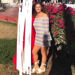 Off the shoulder Lace Flowy dress